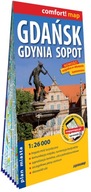 Gdańsk, Gdynia, Sopot; laminowany plan miasta 1:26 000