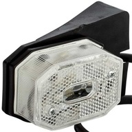 Lampa obrysowa biała FRISTOM FT-001 z uchwytem odblaskiem i przewodem 0,5m