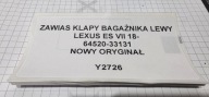 hinge bonnet boot left LEXUS ES VII 18- new original 64520-33131