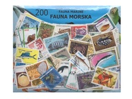Pakiet 200 znaczków pocztowych - FAUNA MORSKA