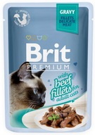 Brit Premium Cat Adult Beef Fillets w sosie 85g
