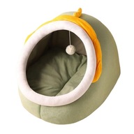 Cat Bed for Indoor Cats with Bottom Soft Warm Nest Cat House Cozy Anti L