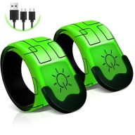 Opaski odblaskowe do biegania LED na rękę ramię rower x2