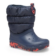 Juniorské snehule Crocs Classic Neo Puff navy 28-29 EU