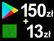 Karta Google Play 150zł Kod Prepaid Klucz Android