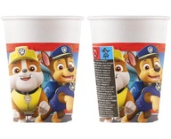 KUBECZKI URODZINOWE PLASTIKOWE PAW PSI PATROL 200 ML 8 SZT JEDNORAZOWE