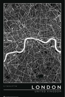 Londýn Mapa mesta - plagát