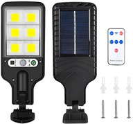 LAMPA SOLARNA LED ULICZNA CZUJNIK ZMIERZCHU RUCHU PILOT MOCNA OGRODOWA 300W