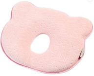 Poduszka dla Niemowląt Dzieci Ortopedyczna Korekcyjna Miś koloru różowego