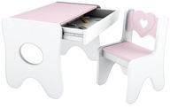 Konferenčný stolík a stolička so zásuvkou Rôzne farby