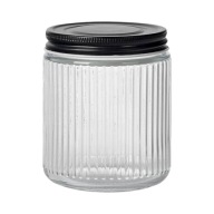 BEFŐTTESÜVEG ÉTELTÁROLÓ FŰSZERTARTÓ ÜVEG FEKETE 9x11 CM