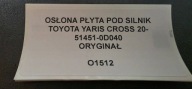 cover below engine front Toyota Yaris Cross 514510D040
