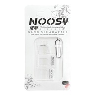 Zestaw Adapterów Nano Sim/Micro,Micro Sim i Nano/Sim (NOOSY 3w1) biały