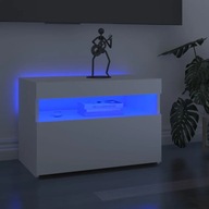 TV skrinky s LED osvetlením 2 ks biele 60x35x40 cm