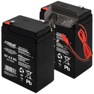 2× Akumulátor Xtreme 6 V 4,5 Ah + Nabíjačka Blow Nabíjačka 12V 2A 1