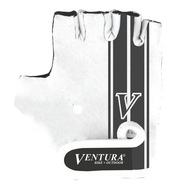 VENTURA RĘKAWICZKI ROWEROWE L/XL białe z pasami