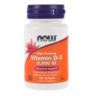 Výživový doplnok Now Foods vitamín D3 tablety 120 ks.