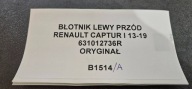 parafango sinistra Anteriore RENAULT CAPTUR e 13-19 Originale 631012736R