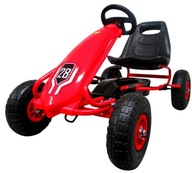 Gokart G4 ČERVENÁ, nafukovacie kolesá, ručná brzda