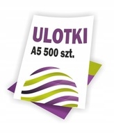 Ulotki reklamowe z projektem graficznym A5 500 szt. Tanie drukowanie