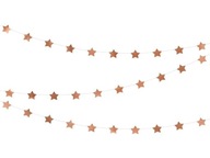Girlanda dekoracyjna - Gwiazdki, różowe złoto 3,6m
