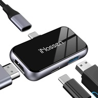 USB C Hub 3 v 1 s HDMI 4K samice, USB-A 3.0