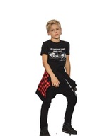 ALL FOR KIDS T-SHIRT CZARNY GRUNGE 104/110