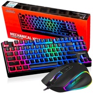 ZESTAW GAMINGOWY MODECOM KLAWIATURA MECHANICZNA RGB TKL Outemu Blue + MYSZ