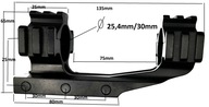 MONTAŻ JEDNOCZĘŚCIOWY SZYNA skośna 22mm/1"/30