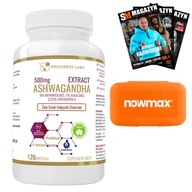 PROGRESS LABS ASHWAGANDHA EXTRAKT 500 mg INDICKÝ ŽENŠEN 120k + PILL BOX