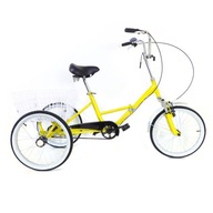 Rower składany trójkołowy żółty 20" 162*67*110cm