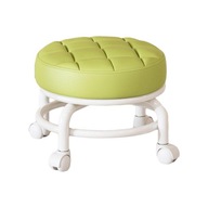 Nízka rolovacia stolička Ľahká pohyblivá mini stolička pre domácnosť kladka zelená
