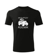 Koszulka T-shirt dziecięca M325 NAJLEPSZY ROLNIK czarna rozm 110