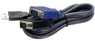 Kabel KVM przewód VGA USB 2w1 mysz-klawiatura monitor