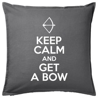 KEEP CALM AND GET A BOW poduszka 50x50 prezent