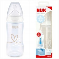 Nuk Antykolkowa BUTELKA z WSKAŹNIKIEM TEMPERATURY 300ml First Choice+ 6-18m