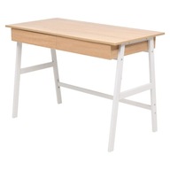 Písací stôl 110 x 55 x 75 cm, farba dub a biela