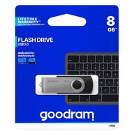 Goodram USB flash disk, USB 2.0, 8GB, UTS2, czarny