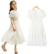 Elegantné šaty sväté prijímanie biele dievčatá