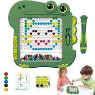 MAGNETICKÁ TABUĽA DINO BOARD MOZAIKA MONTESSORI SKLADAČKA BODKY MAGPAD