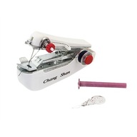 Mini kézi varrógép, cérnával, orsókkal és tűvel