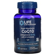 Super vstrebateľný CoQ10 50 mg 60 kapsúl Life Extension