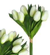 TULIPAN TULIPANY SZTUCZNE ELINEHOUSE KWIATY WIOSNA DUŻY BUKIET 9szt 40cm