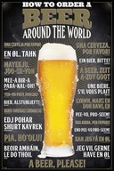 Pivo Ako objednať v rôznych jazykoch - plagát