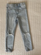 Jeansy rurki dziury reserved 110 4-5 modne spodnie