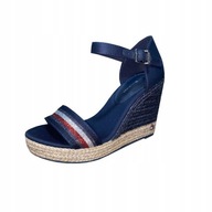 Sandały Tommy Hilfiger Grosgrain High Wedge Sandal W FW0FW05254 38