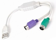 adapter przejściówka USB - 2x PS/2 klawiatura mysz