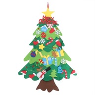 Plstený vianočný stromček na zavesenie na stenu