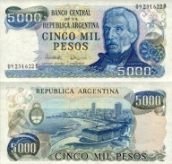 # ARGENTÍNA - 5000 PESOS - 1976-83 - P-305b(1) - AU
