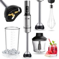 4w1 SUPER MOCNY BLENDER RĘCZNY WIELOFUNKCYJNY MIKSER TYTANOWE OSTRZA 1500W